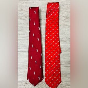 Golf Red Silk Tie (2)
